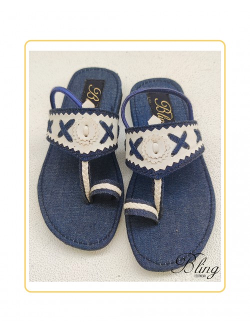 Denim kolhapuri