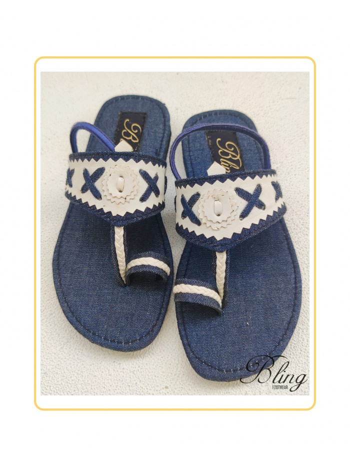 Denim kolhapuri