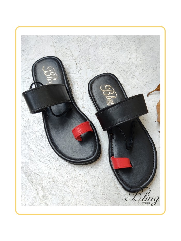 Red toe sandals