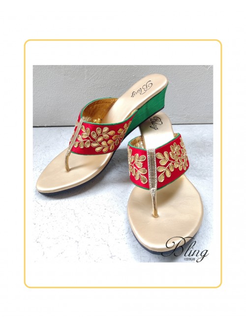 Red and green gota wedges