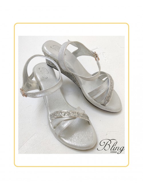 Silver shimmer sandals