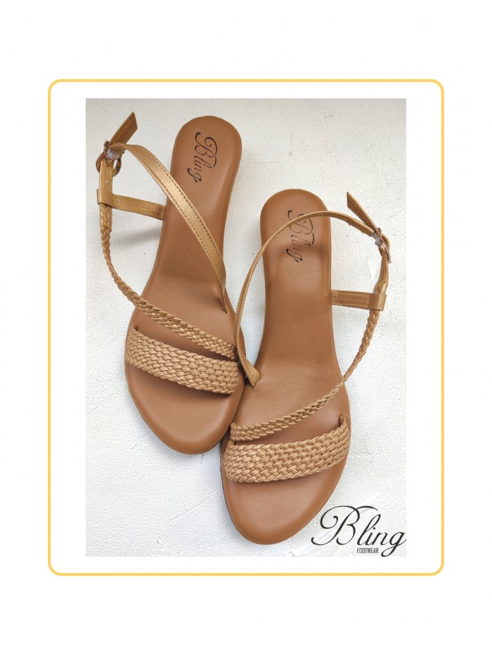 Brown knotted sandals