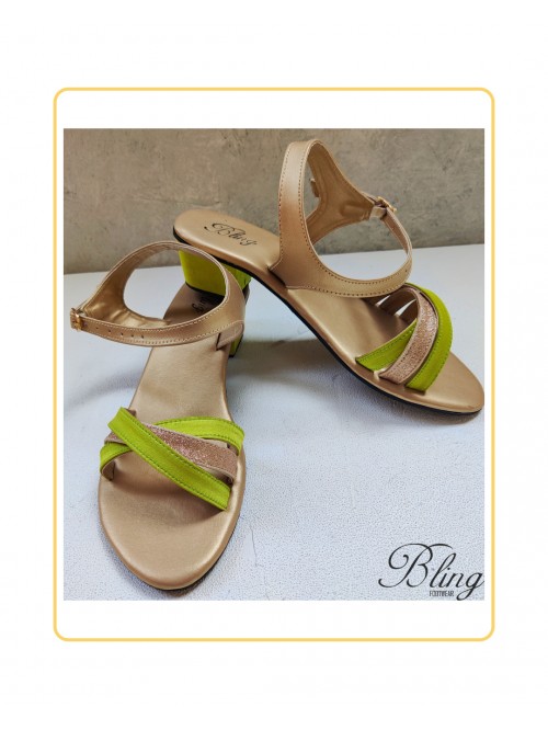 Green strap sandal