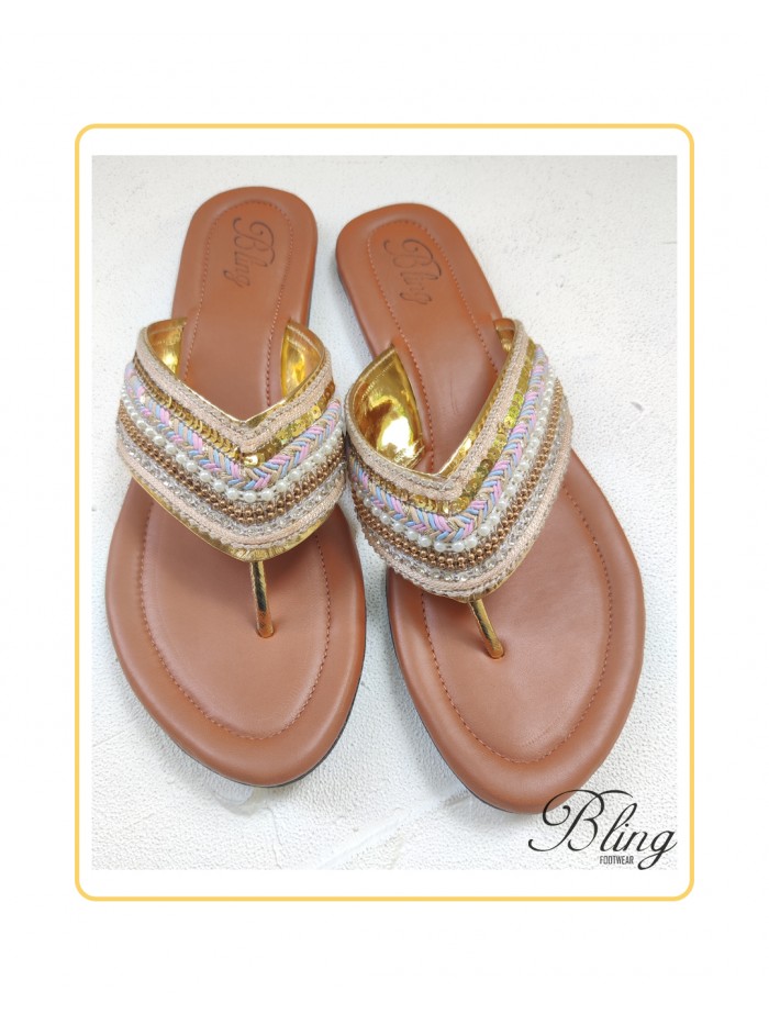 Beaded flats