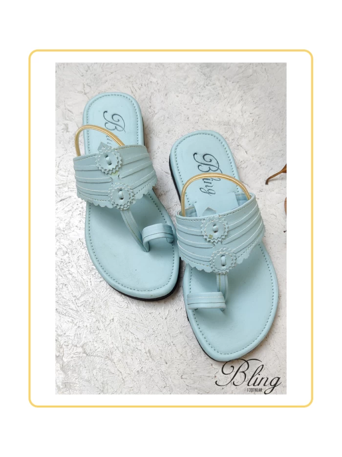 Light blue kolhapuri