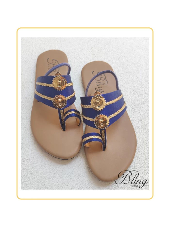 Royal blue kolhapuri