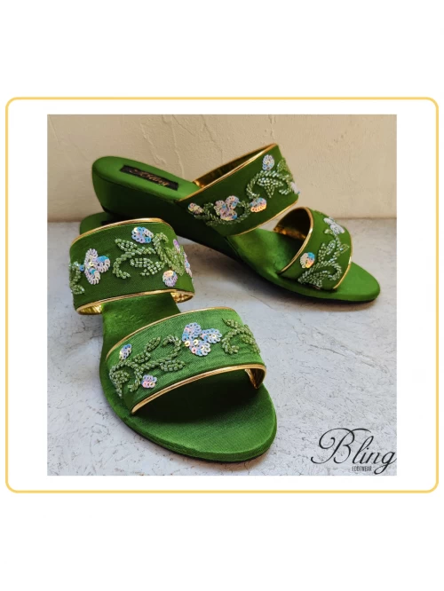 Green double belt wedges