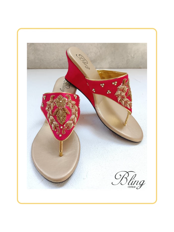 Pink zardosi motif