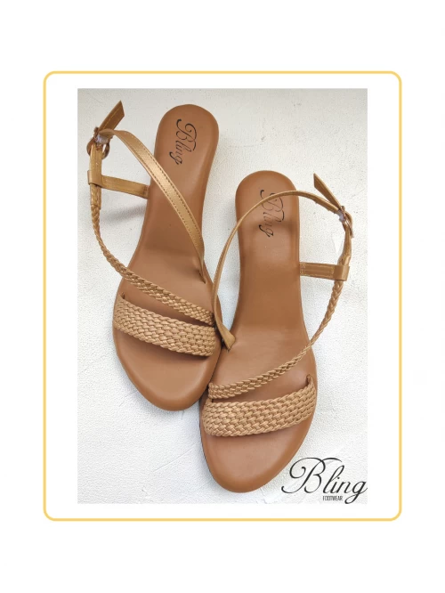 Brown knotted sandals
